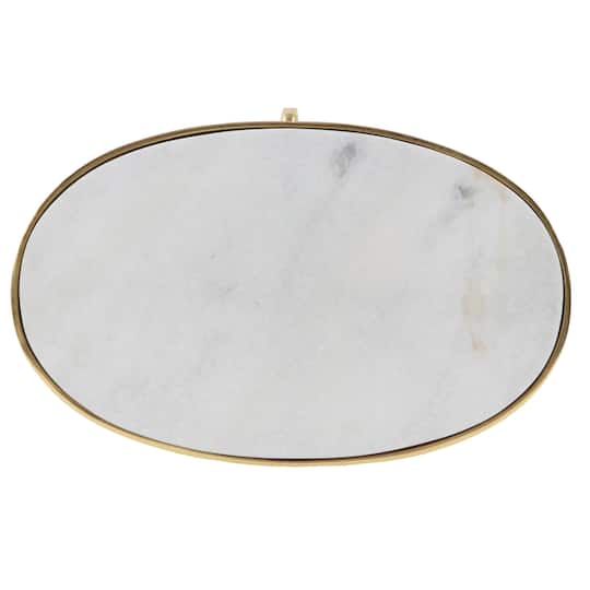 22'' Gold Stone Traditional Accent Table